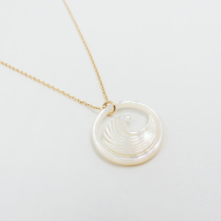 Collier Plaqué or Wave Nacre