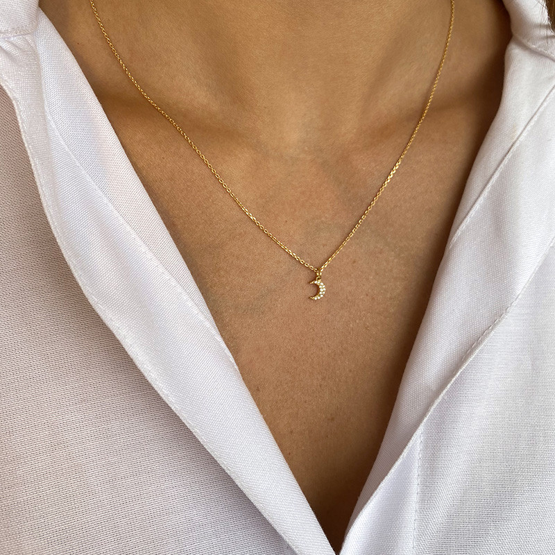 Charm's Doré demi-lune strass