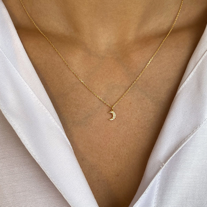 Charm's Doré demi-lune strass