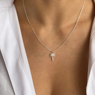 Charm's argent palmier strass