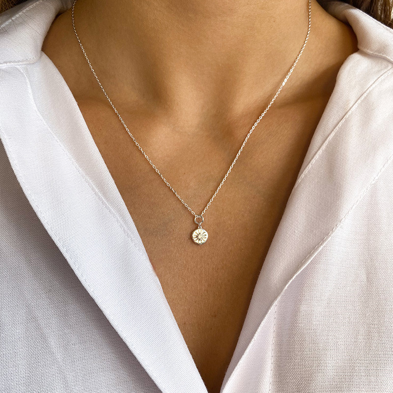 Charm's argent soleil strass