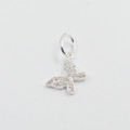 Charm's Argent papillon strass