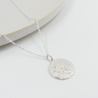 Médaille Argent texturée 15 mm
