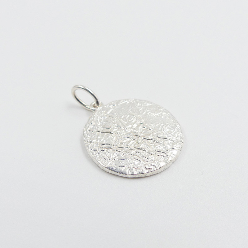 Médaille Argent texturée 15 mm