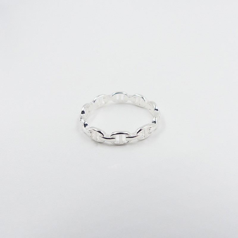 Bague Argent maille chaine