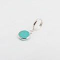 Boucle à l'unité Argent ronde Amazonite