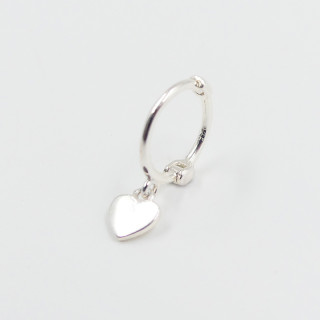Boucle à l'unité Argent Coeur