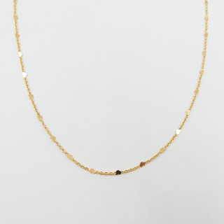 Collier plaqué or avec petits coeurs