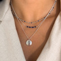 Collier Argent Sodalite