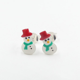 Clous argent enfant bonhomme de neige
