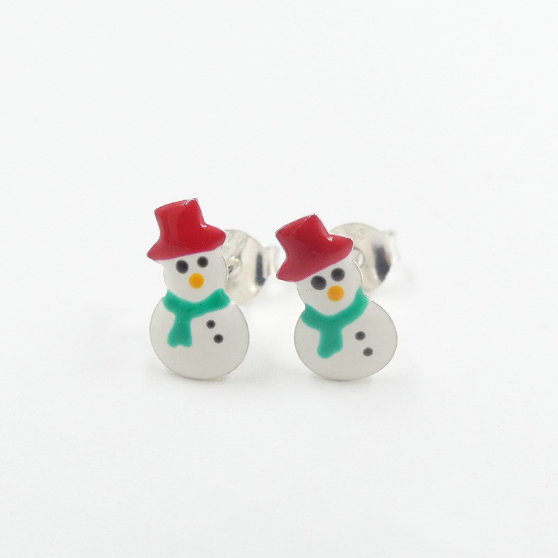 Clous argent enfant bonhomme de neige