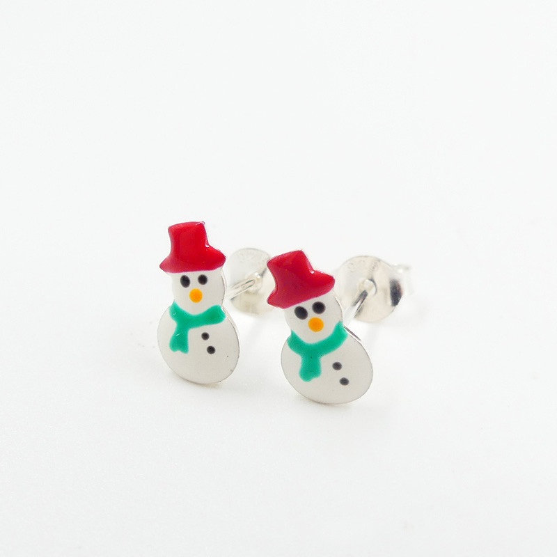 Clous argent enfant bonhomme de neige