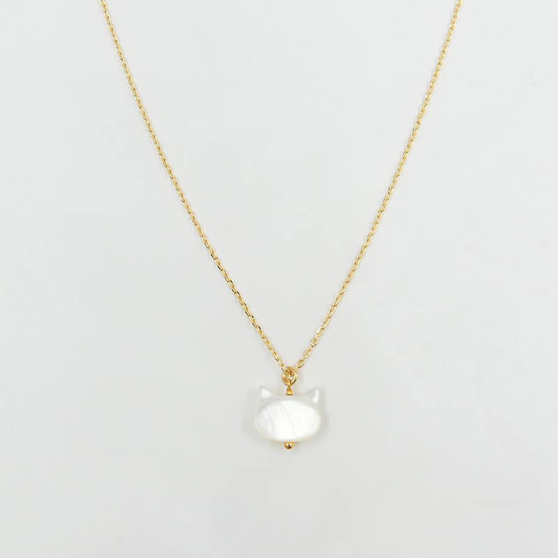 Collier Enfant Plaqué or Chat