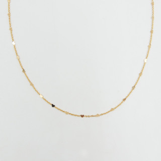 Collier enfant plaqué or avec petits coeurs