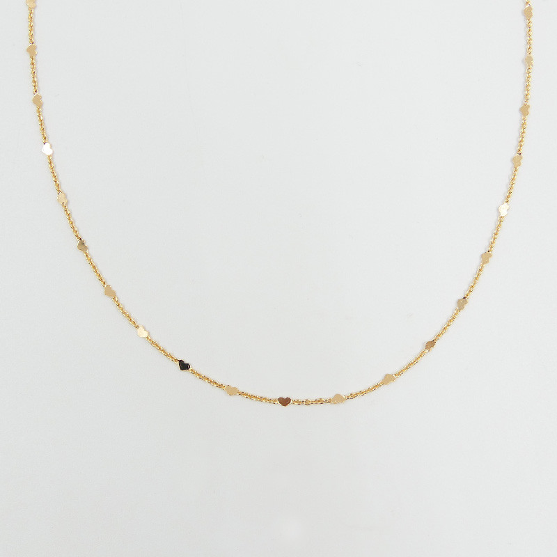 Collier enfant plaqué or avec petits coeurs