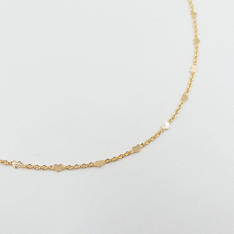 Collier enfant plaqué or avec petits coeurs