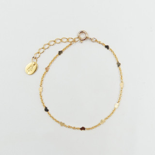 Bracelet enfant plaqué or avec petits coeurs