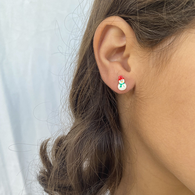 Clous argent enfant bonhomme de neige