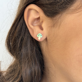 Clous argent enfant champignon