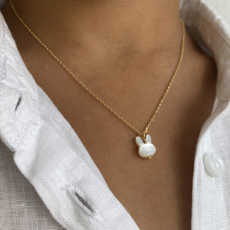 Collier Enfant Plaqué or Lapin