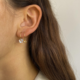 Boucle à l'unité Dorée Oeil Strass