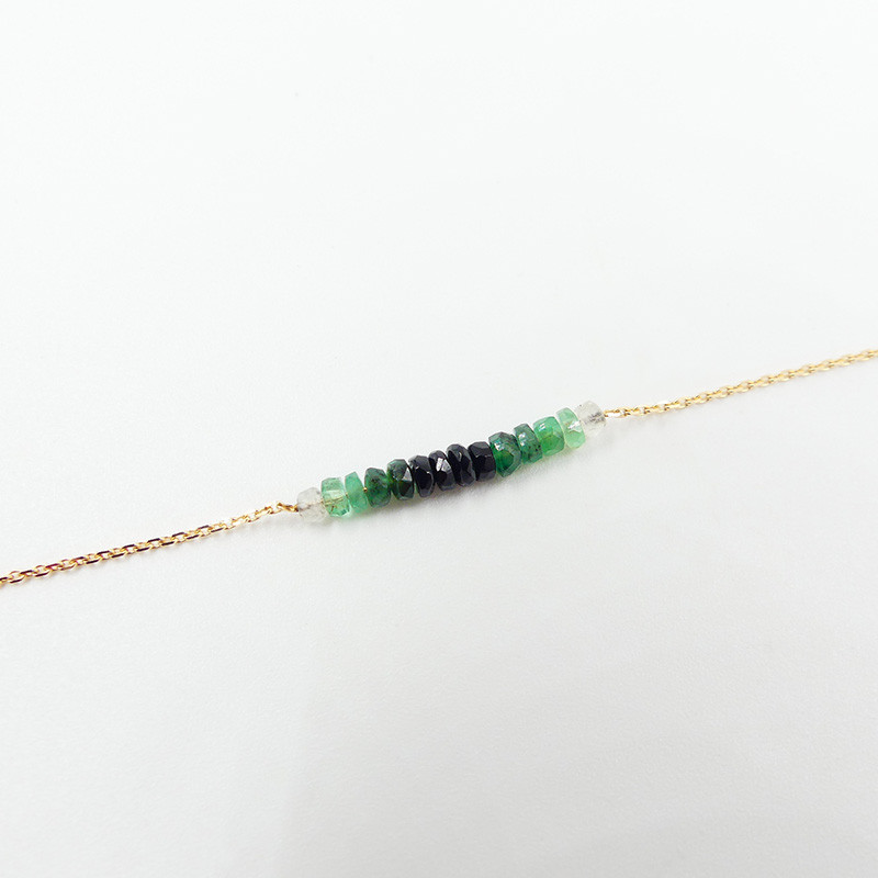 Bracelet or 18 carats et Emeraude