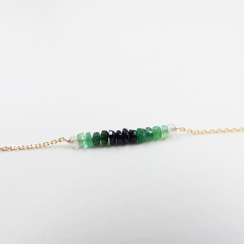 Bracelet or 18 carats et Emeraude