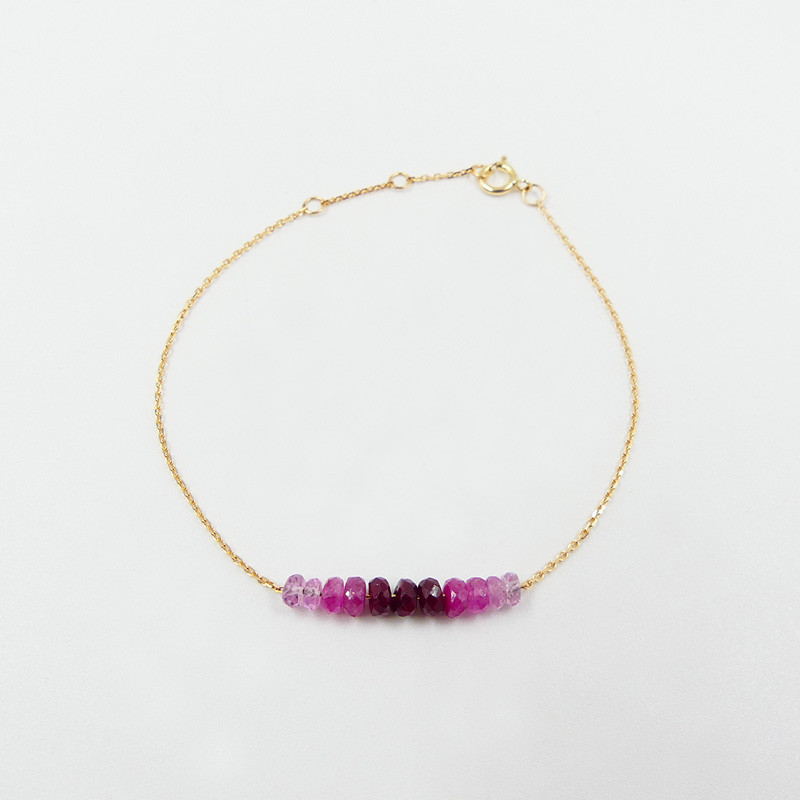 Bracelet or 18 carats et Rubis