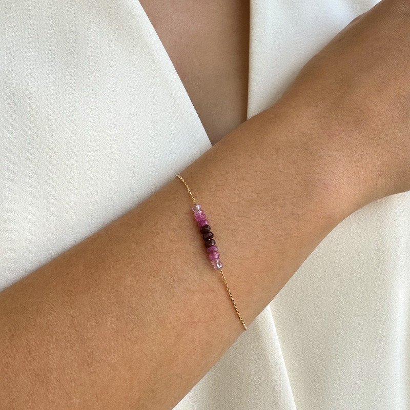 Bracelet or 18 carats et Rubis