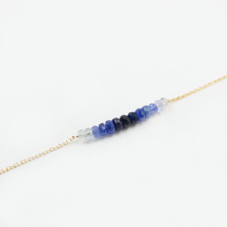 Bracelet or 18 carats et Saphir