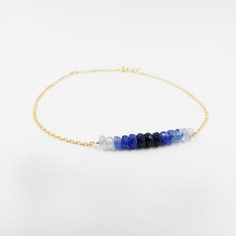 Bracelet or 18 carats et Saphir