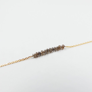 Bracelet or 18 carats et Diamants Gris