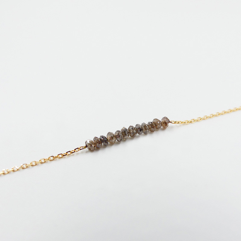 Bracelet or 18 carats et Diamants Gris