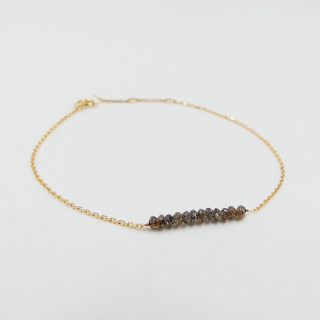 Bracelet or 18 carats et Diamants Gris