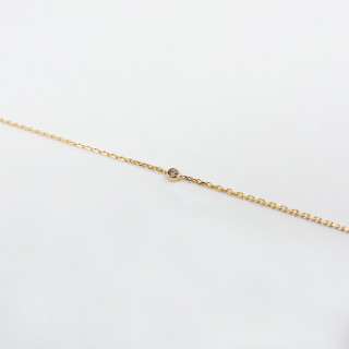 Bracelet or 18 carats solitaire diamant