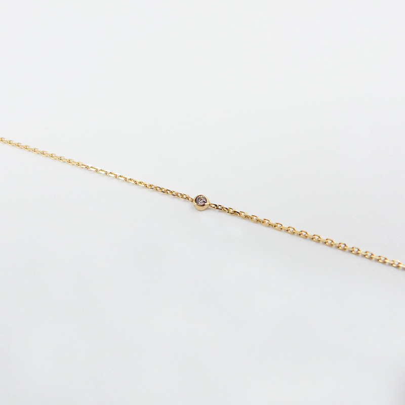 Bracelet or 18 carats solitaire diamant