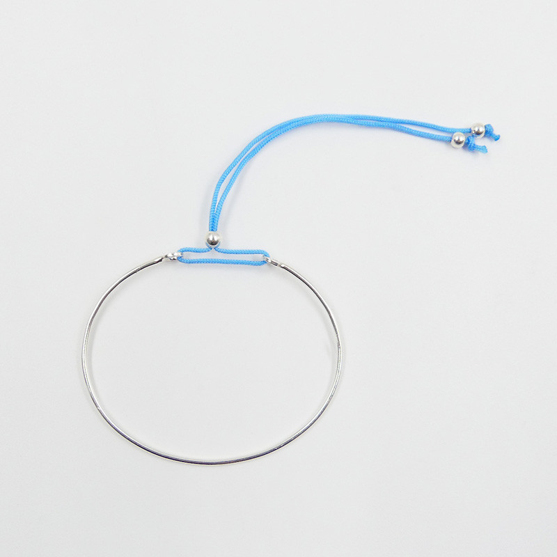 Bracelet Jonc Argent Cordon