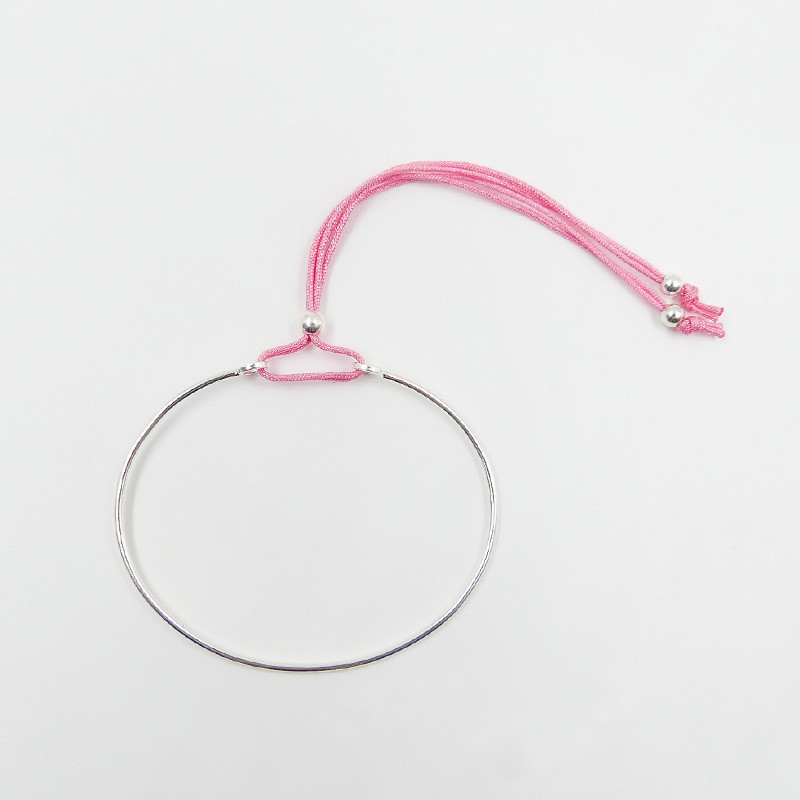 Bracelet Jonc Argent Cordon