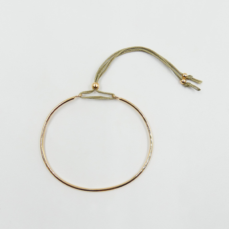 Bracelet Jonc doré Cordon