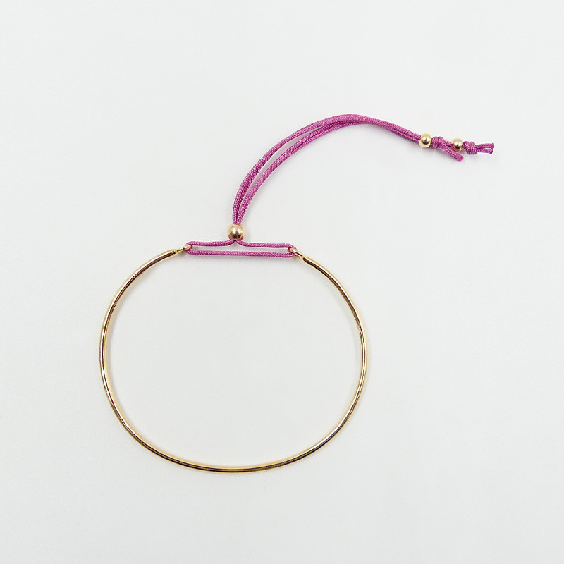 Bracelet Jonc doré Cordon