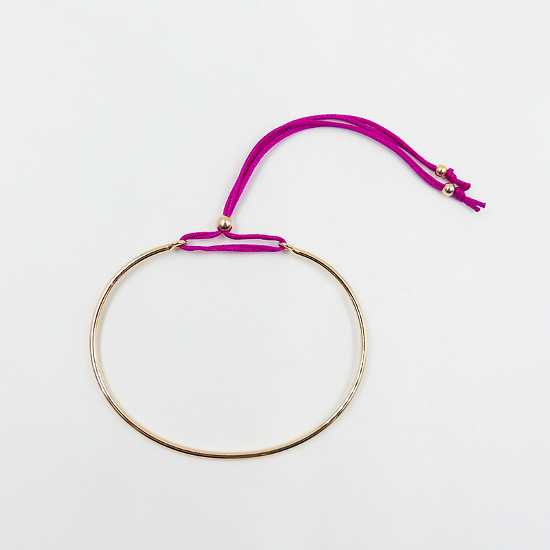 Bracelet Jonc doré Cordon