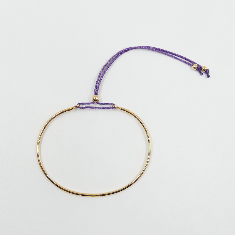 Bracelet Jonc doré Cordon