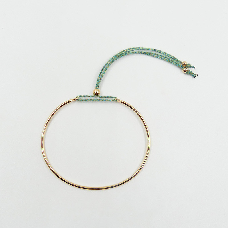 Bracelet Jonc doré Cordon