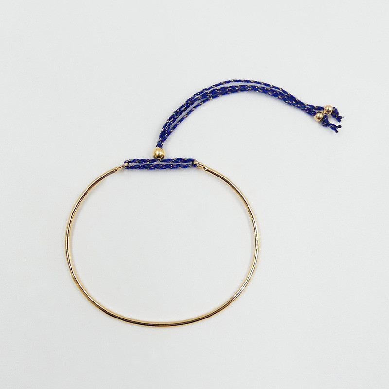 Bracelet Jonc doré Cordon