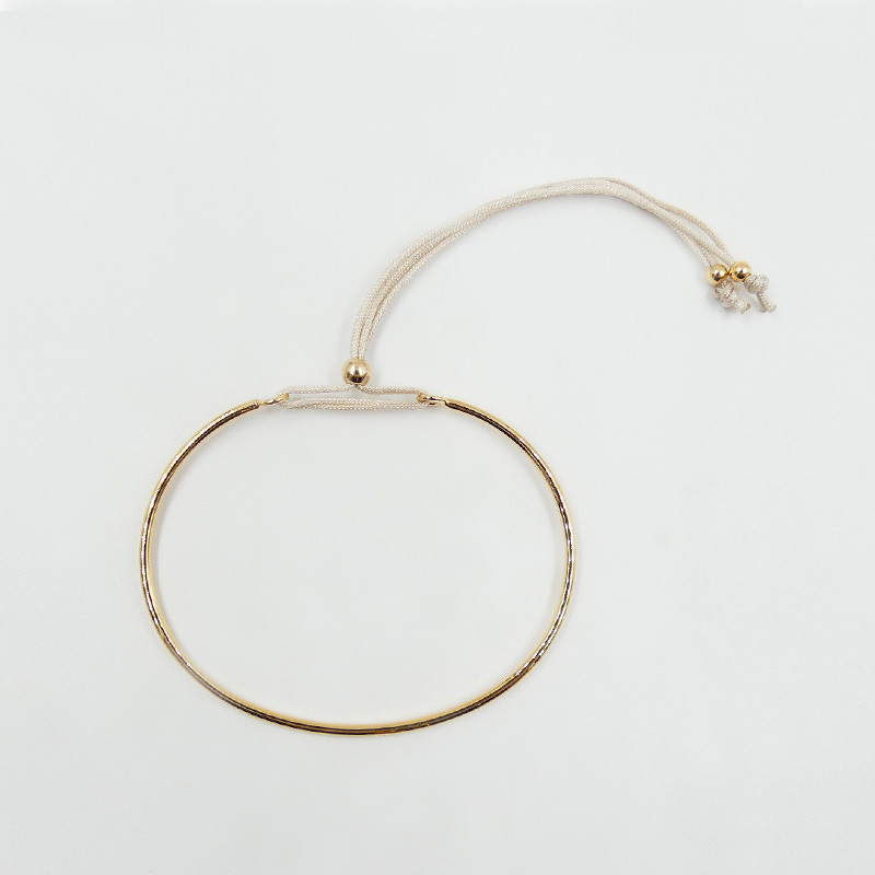 Bracelet Jonc doré Cordon