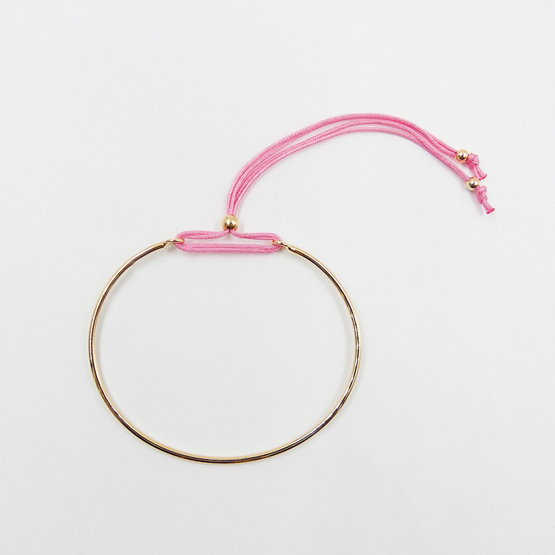 Bracelet Jonc doré Cordon