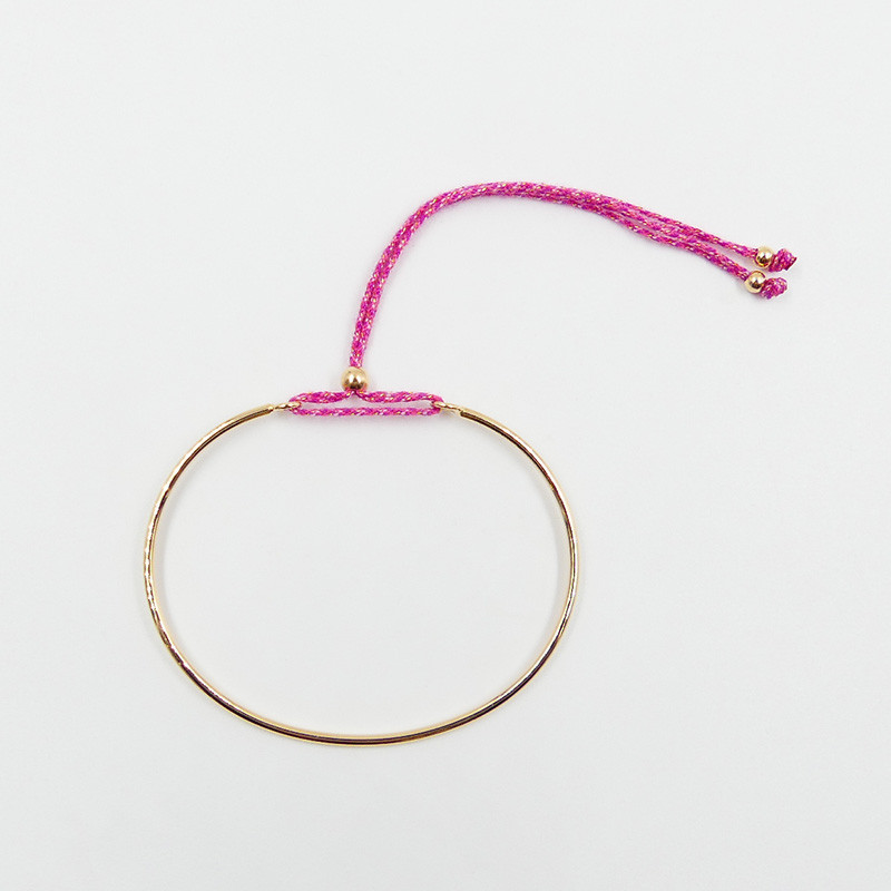 Bracelet Jonc doré Cordon