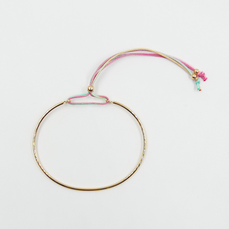 Bracelet Jonc doré Cordon