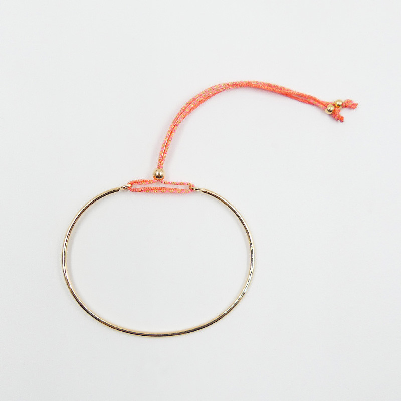 Bracelet Jonc doré Cordon