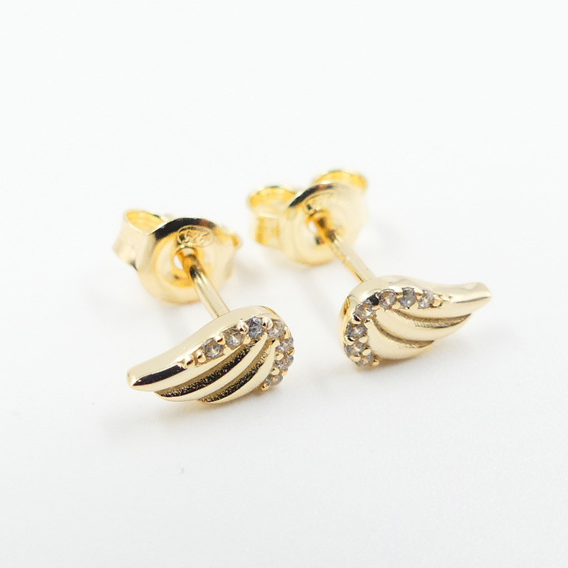 Boucles d'oreilles Plaqué or aile d'ange